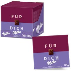 Praline Milka For You – Chocolat au lait alpin fourré à la fine crème de cacao – 10 x 110g