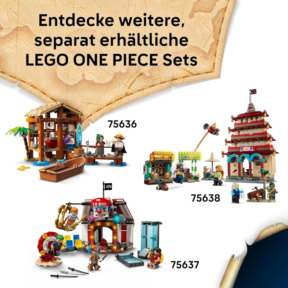LEGO ONE PIECE - Das Piratenschiff Flying Lamb (Going Merry) - Ensemble de jeux avec 5 figurines - inkl. Luffy, Zoro et Nami - Jeu de construction - Cadeau pour les jeunes, les filles et les fans à partir de 10 ans - 75639