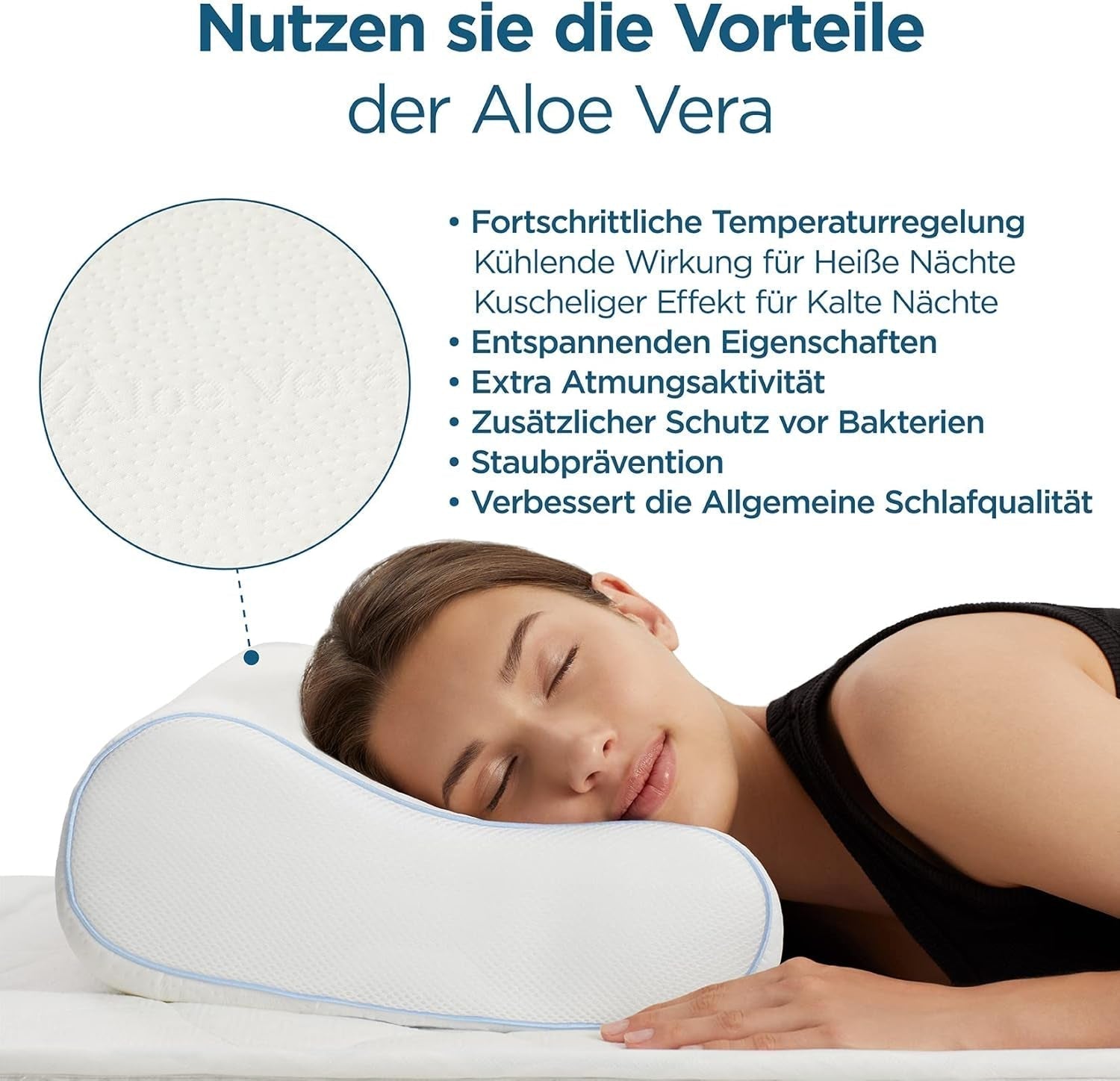 Oreiller orthopédique ORTHOVERSE - oreiller de soutien du cou, oreiller de couchage, oreiller, oreiller en mousse à mémoire de forme, oreiller, oreiller pour douleurs cervicales - réglable en hauteur, housse à l'aloe vera, aide médicale Naty Shop Oreillers orthopédiques cervicaux
