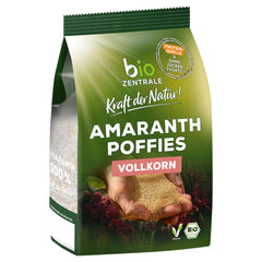 Bouffées d'amarante biocentrale | 125g | végétalien | petits grains d'amarante expansés | source de protéines | pour le muesli, le yaourt et les bols de petit-déjeuner colorés