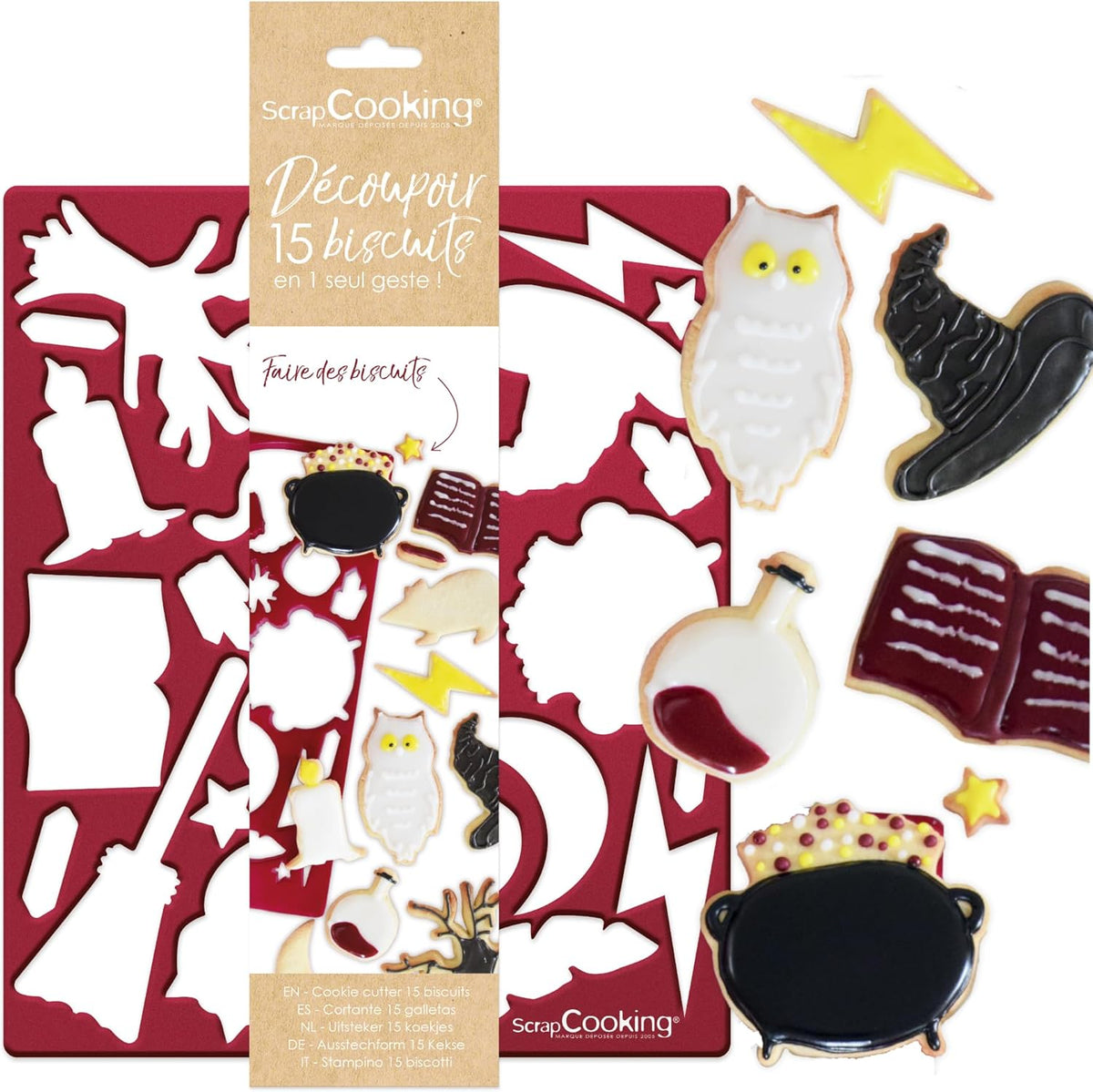 USTENSILES DE CUISINE - Emporte-pièce, Sorcier - Plaque à pâtisserie avec emporte-pièces, sablés, décors 2066