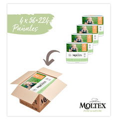 Couches, taille 3 (4-10 kg), 224 couches (4 sacs de 56 pièces)