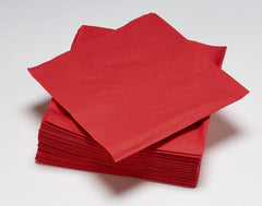 50 mouchoirs, coton, 33 x 33 cm, 2 épaisseurs, rouge FSC, cellulose, 33 x 33 cm (paquet de 3)