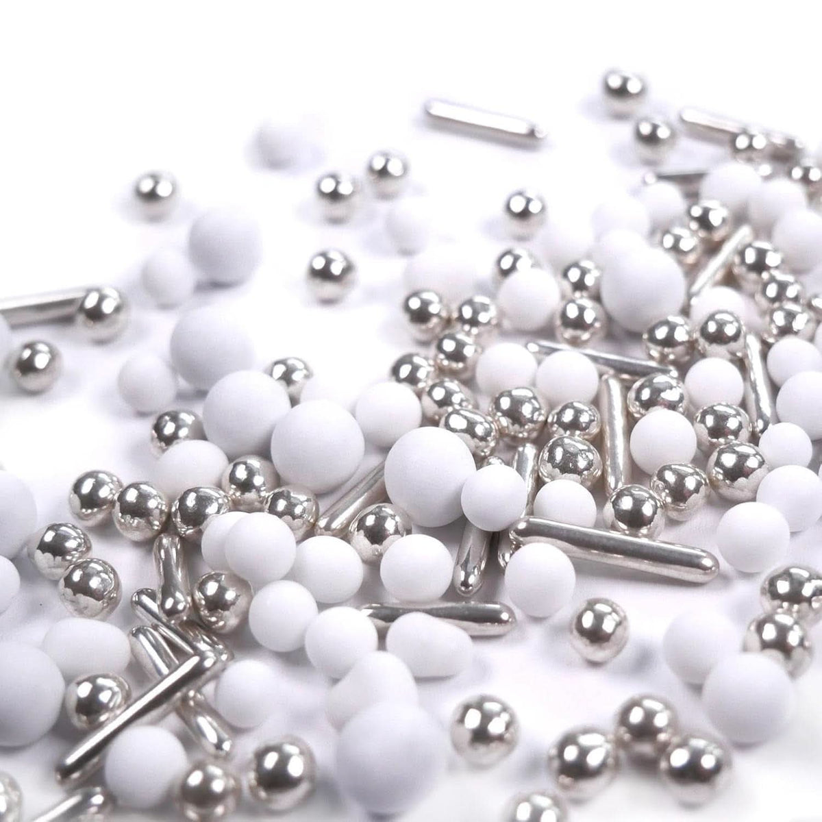 Streusel Hero Chocolate Mix Silver White Sprinkles, 40 grammes Naty Shop 40 grammes