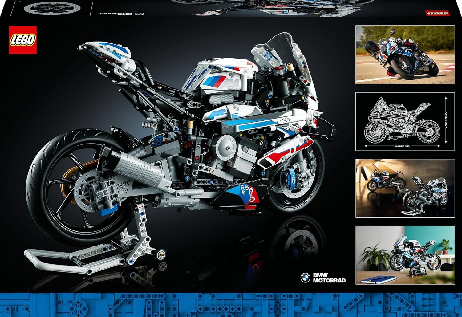 LEGO Technic BMW M 1000 RR Motorrad-Modell, Modellbausatz für Erwachsene, Set als Geschenk zum Basteln für Männer und Frauen, als Home- oder Büro-Deko 42130