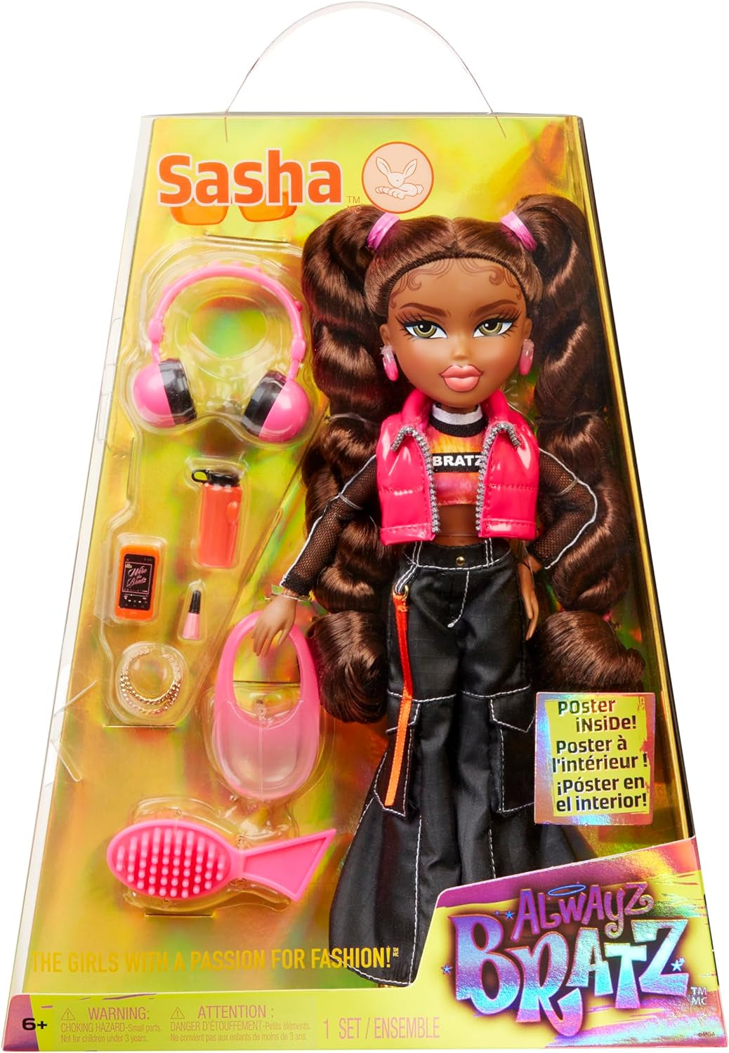 Bratz Alwayz Bratz Modepuppe - Yasmin - mit 10 Accessoires und Poster - Kinderspielzeug - Geeignet ab 6 Jahren