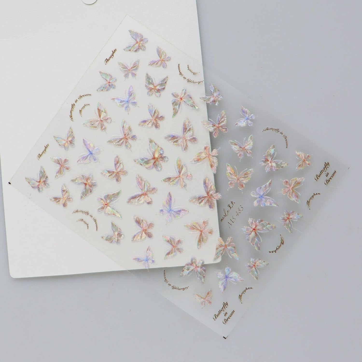JMEOWIO Autocollant 3D pour ongles en forme de cœur pour nail art