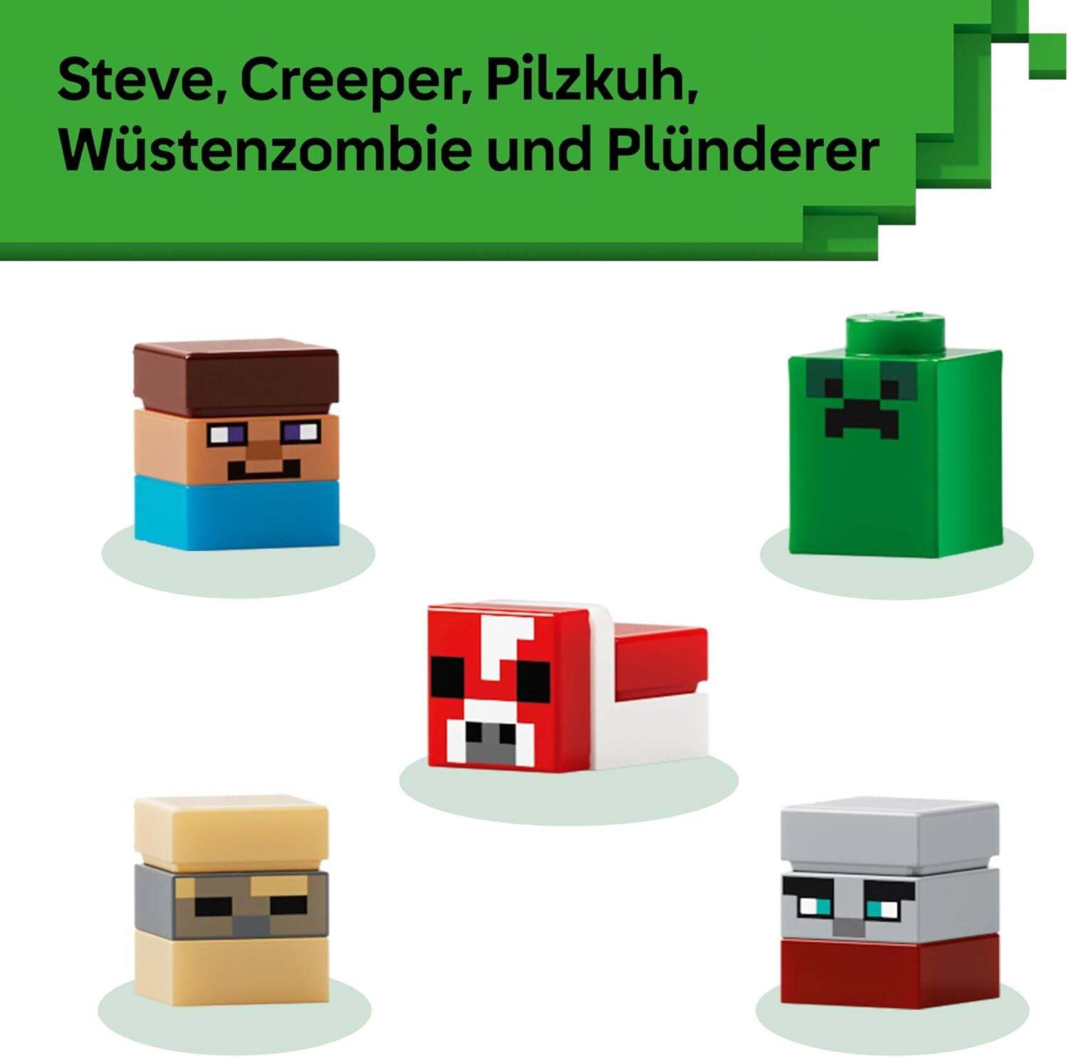 LEGO Minecraft Mini-Biome - DIY Deko Set - 3D Puzzle mit 5 Mikrofiguren - Kreatives Spielset zum Bauen und Sammeln - Gamer Geschenk für Jungen, Mädchen und Teenager ab 12 Jahren - 21589
