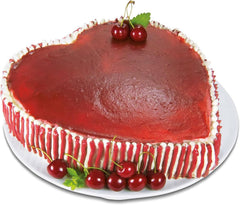 Plaque à pâtisserie en forme de cœur Städter, ø 26 cm, acier inoxydable - résistante à la rouille, qualité professionnelle, idéale pour les gâteaux à la crème, passe au lave-vaisselle, recettes incluses, surface brillante