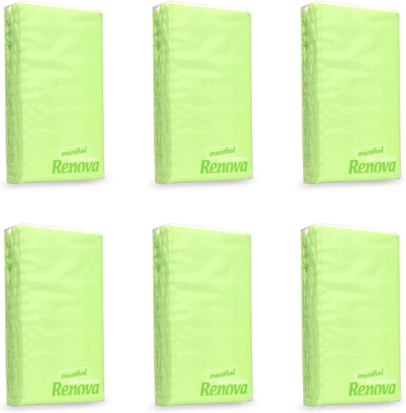 Renova SENSITIVE MENTHOL Pocket Mouchoirs 6 Pack Regular Blanc 1 Pièce (Pack de 6)
