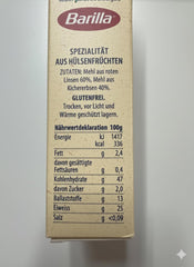 Barilla Risoni de légumineuses - lentilles rouges et pois chiches, 1 paquet (1 x 300g)