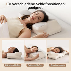 Homyrium Oreiller Cervical Ergonomique Oreiller Orthopédique Oreiller de Soutien du Cou en Mousse à Mémoire Oreiller Anti-Ronflement Oreiller pour Dormeur Latéral Oreiller pour Le Dos et Le Ventre Gris Oreillers Orthopédiques Cervicaux Naty Shop
