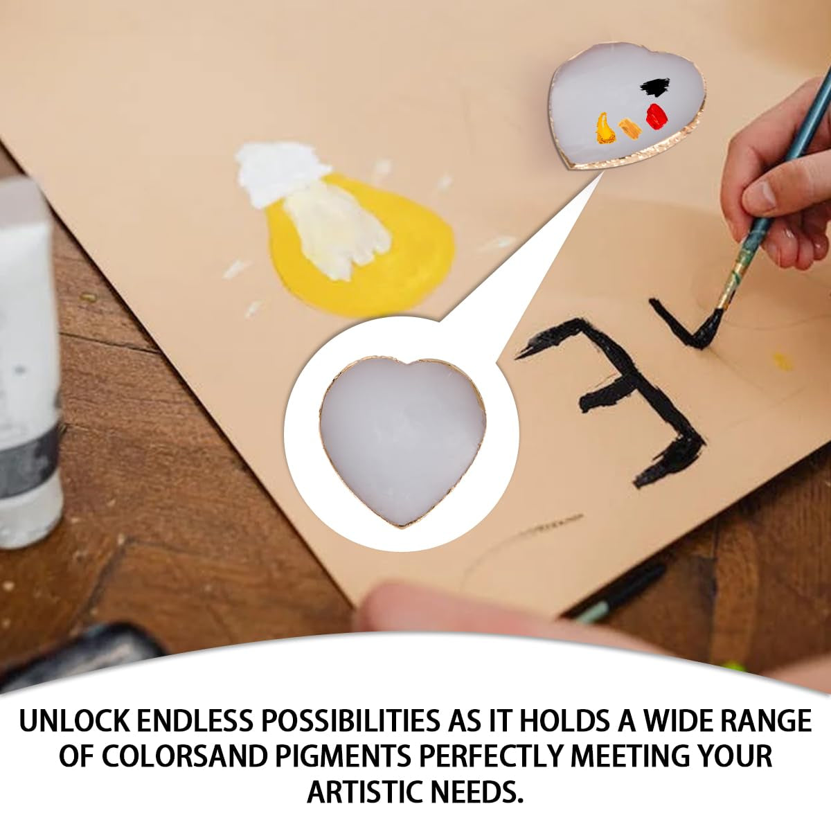 Palette de manucure en résine, 2 pièces, accessoires de manucure, palette de pierres précieuses, design de manucure, Nail Art, atelier de manucure (Liebe)