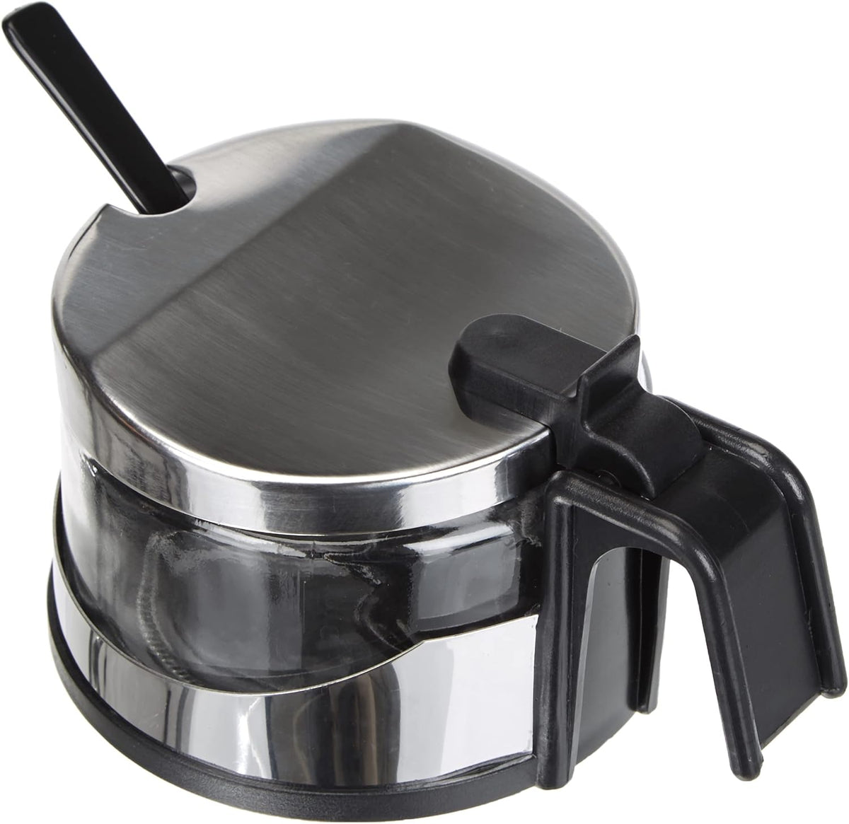 Shaker classique, 250 ml, avec cuillère, acier inoxydable, argent/transparent, 13 x 10 x 9 cm, 2 pièces