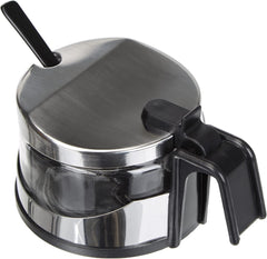 Shaker classique, 250 ml, avec cuillère, acier inoxydable, argent/transparent, 13 x 10 x 9 cm, 2 pièces