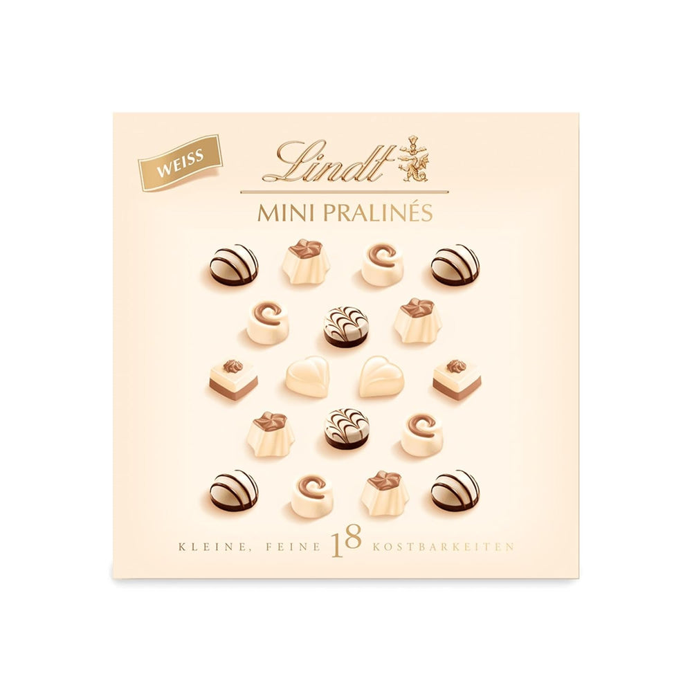 Chocolat Lindt - Nougat Mini Pralinés, 165 grammes, boîte de 36 pralines Naty Shop Bonbons au chocolat 90 G Chocolat blanc