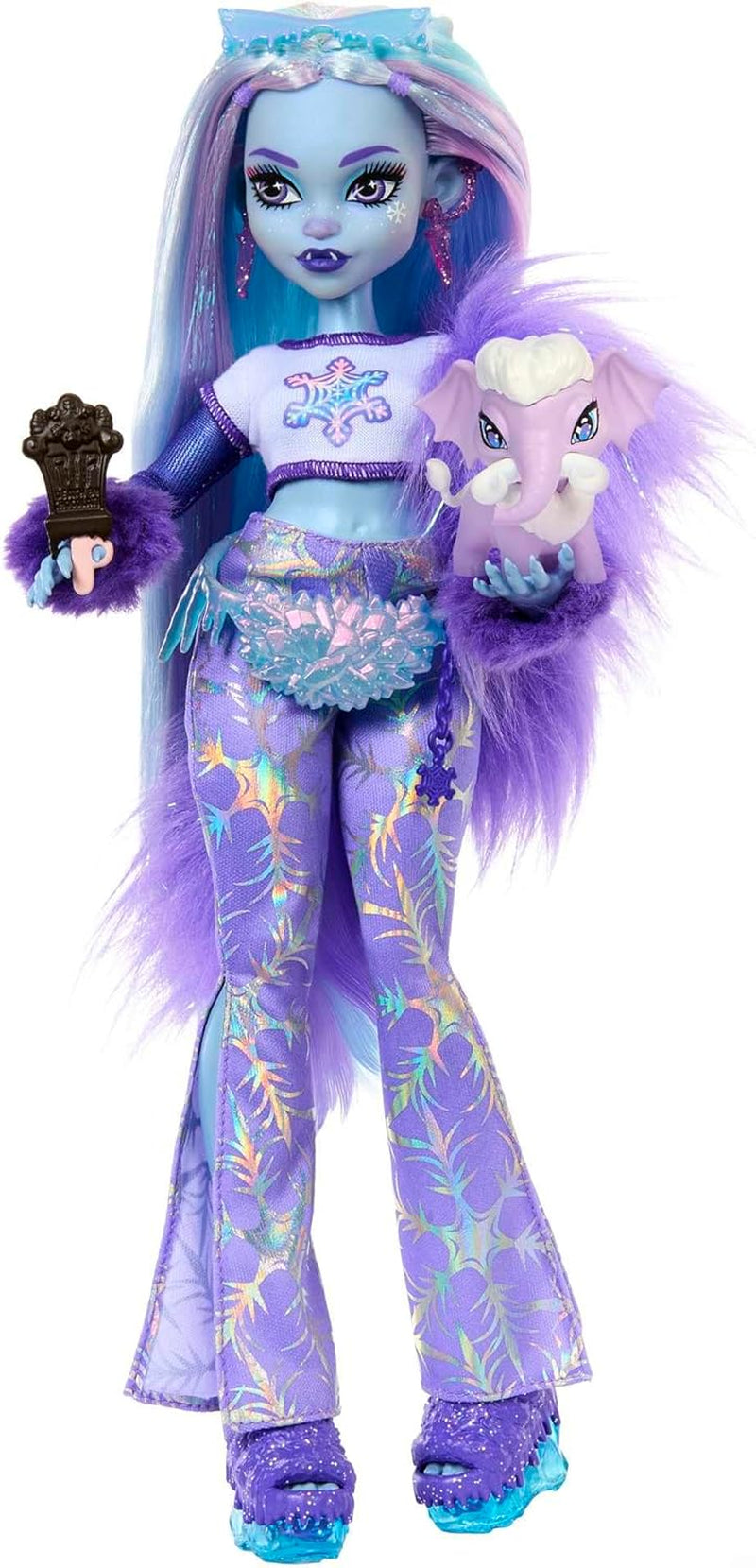 Monster High Abbey Bominable Yeti avec animal de compagnie mammouth et accessoires – Look flocon de neige effrayant pour enfants à partir de 4 ans, HNF64 Dolls Naty Shop Single
