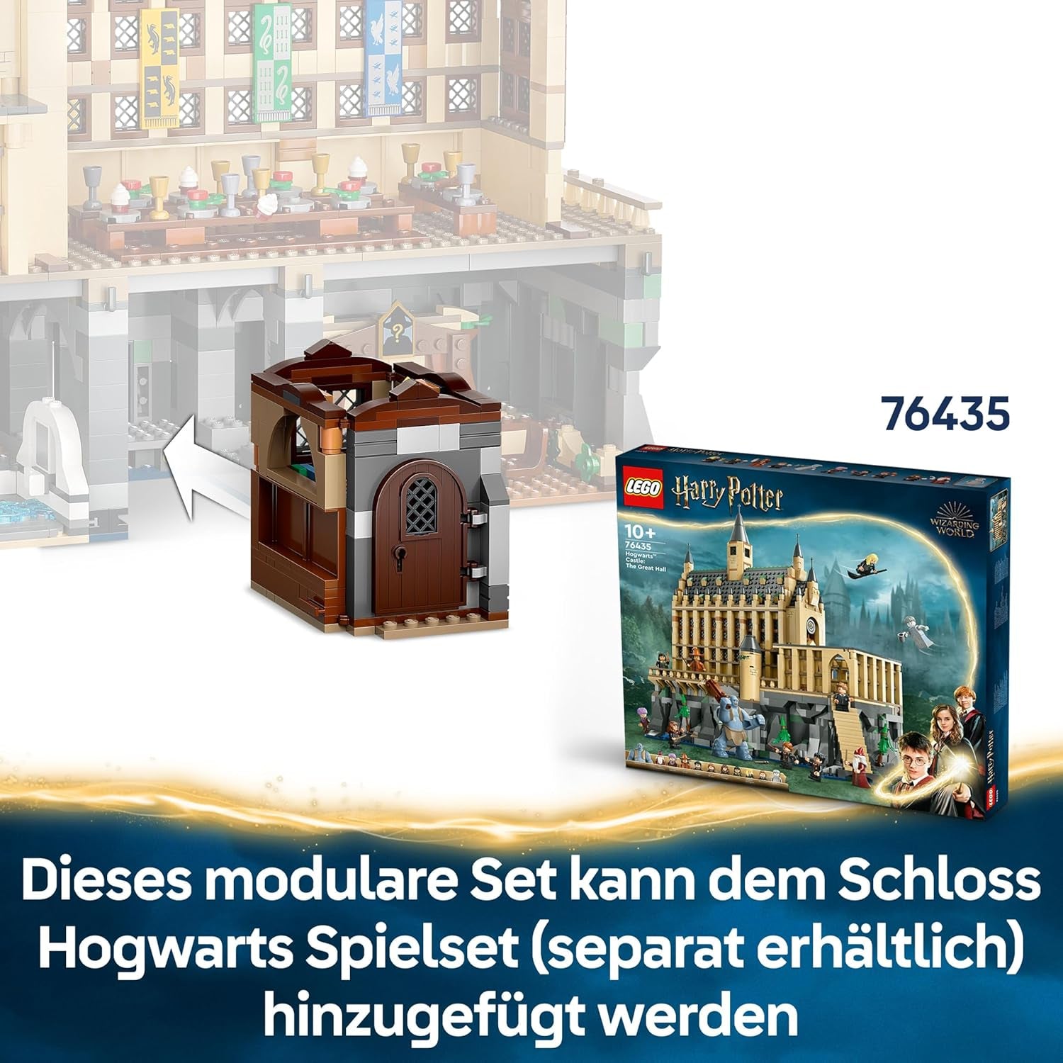 LEGO Harry Potter Schloss Poudlard : Zauberkunstunterricht, set avec 3 figurines, inkl. Hermione Granger & Ron Weasley, Wingardium Leviosa Funktion, Jeu pour filles et jeunes à partir du 8 janvier 76442
