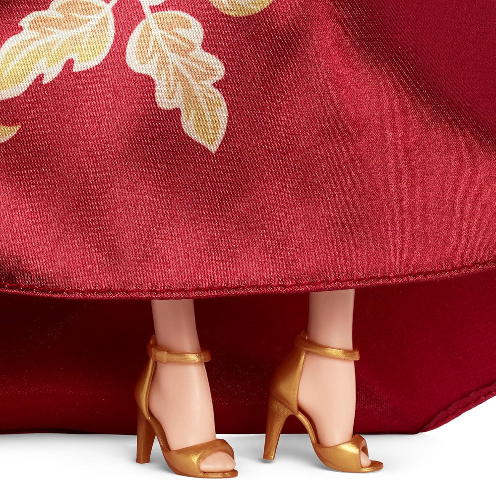 Poupée Barbie Signature du Nouvel An lunaire en robe rouge avec pivoines dorées, jouet de collection JJX83