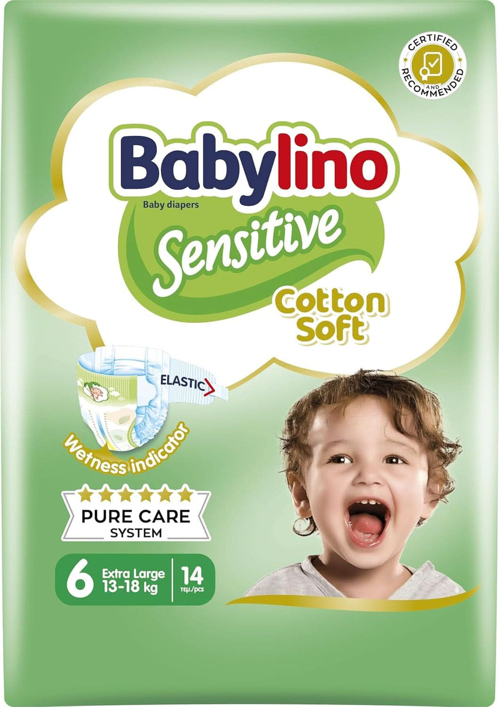 Babylino Sensitive, Scutece delicate pentru copii, diverse marimi Mama si Copilul Naty Shop Mărimea 6 (14 bucăți)