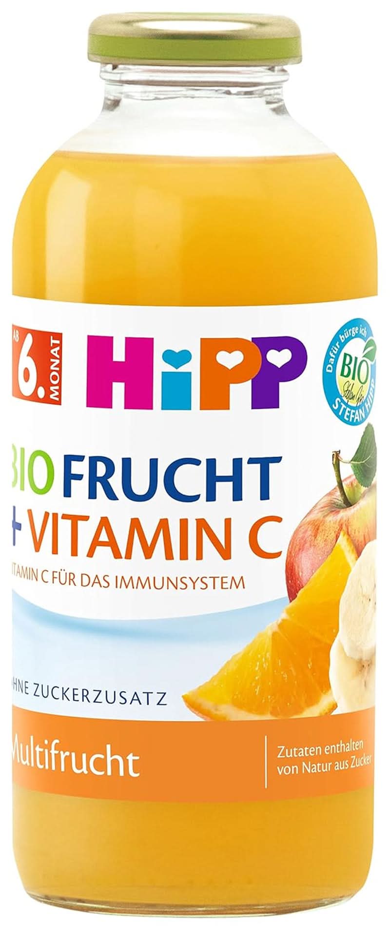 Hipp Boissons bio aux jus de fruits +, multifruits à la vitamine C, pack de 6 (6 x 0,5 L) Mère et Enfant Naty Shop 6 x 500 ml Multifruit