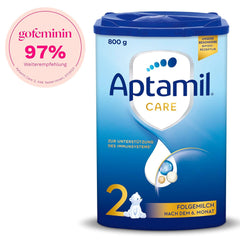 Aptamil Care 2 - Lait de suite après 6 mois, avec Oméga 3 et 6, DHA et ARA, sans huile de palme, nourriture pour bébé, lait en poudre, 1 x 800 g (pack de 3)