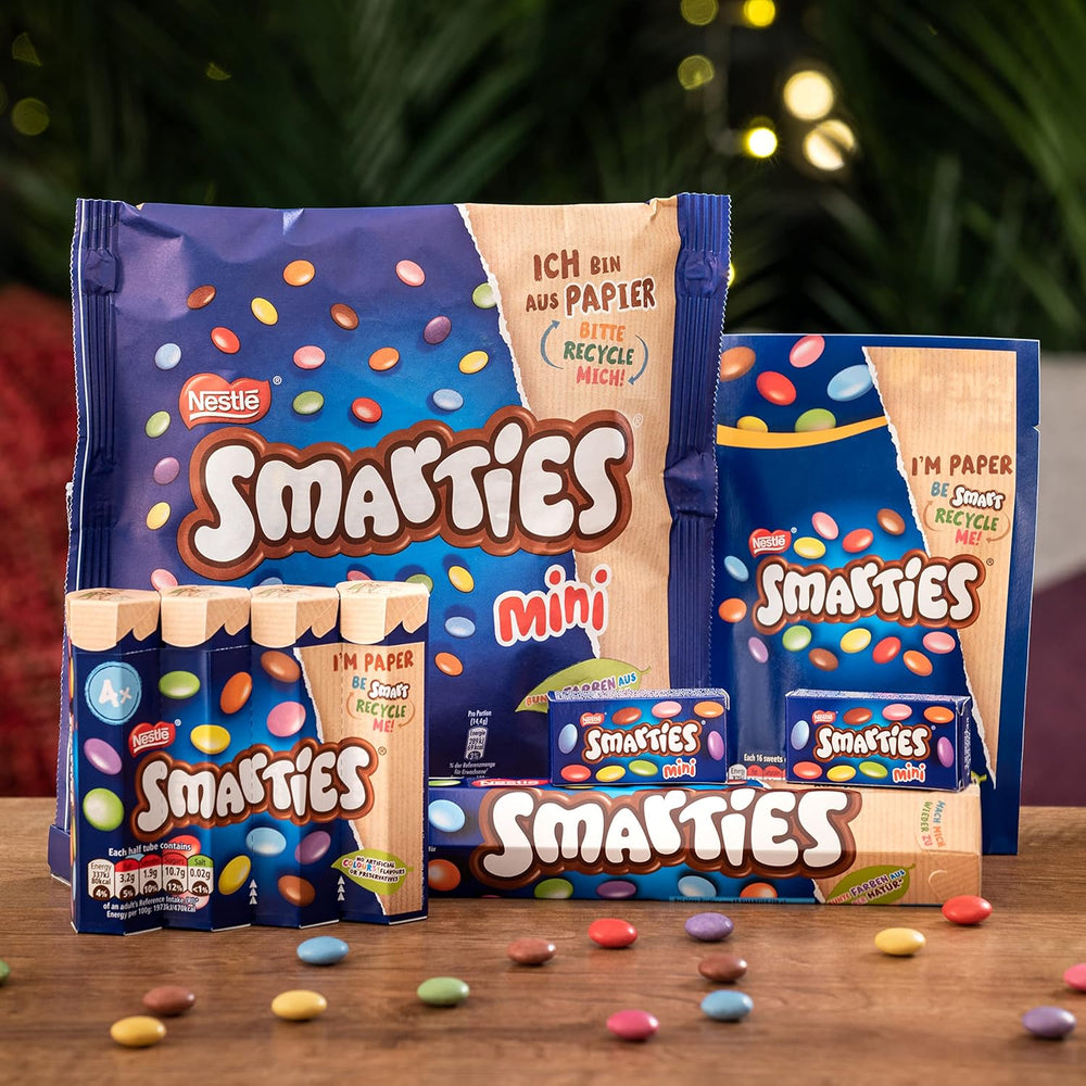 Nestlé SMARTIES Mini petites lentilles emballées individuellement avec chocolat au lait, paquet de 3 (1 x 187 g)