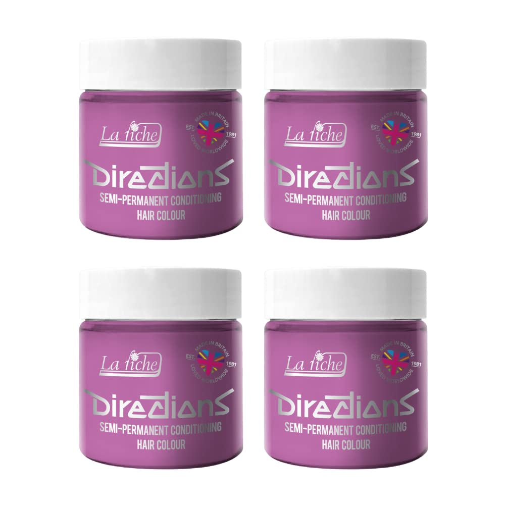 Culoare de păr semipermanentă Directions 100 ml cutie 4 pack (Pillarbox Red) Vopsea pentru par Naty Shop Lavanda 100 Ml (pachet de 4)