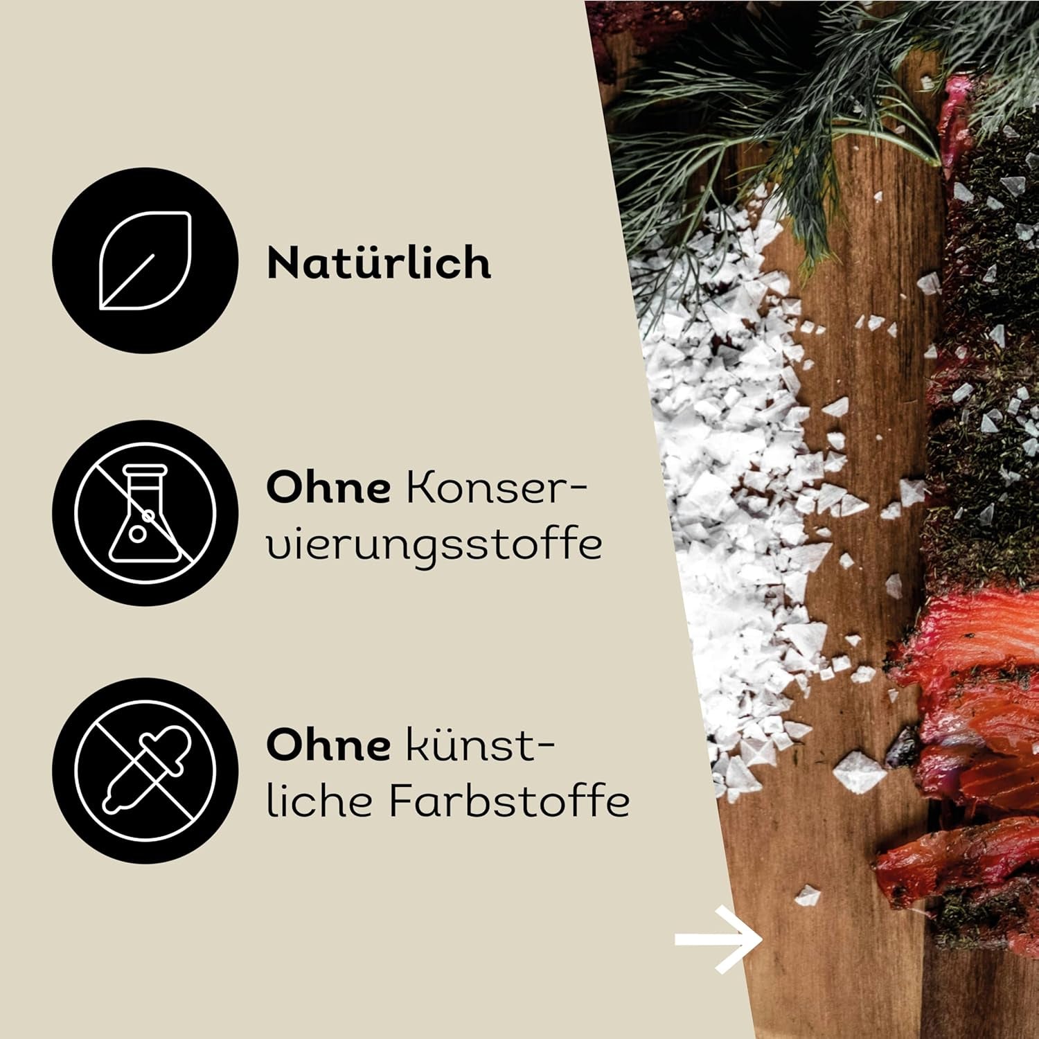 Küper Selection Meersalz - 1000g de gros sel pour assaisonner et affiner - ohne Zusätze oder chemische Nachbehandlung