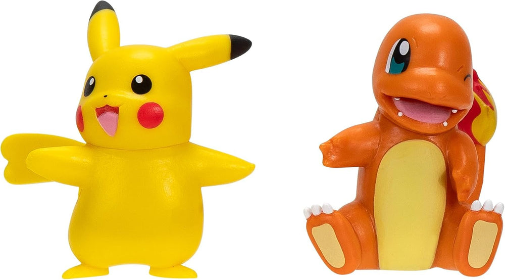 Pokémon PKW3586 - Pack de figurines de combat - Figurines officielles détaillées de Pikachu et Schiggy 5 cm chacune Figurines d'action Naty Shop Pikachu et Glumanda