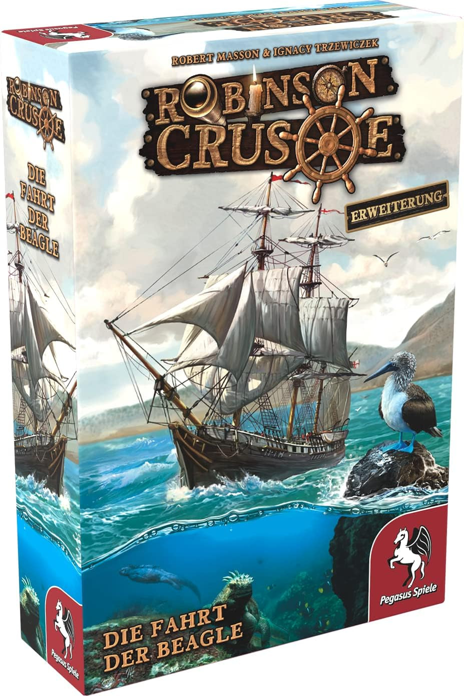 Pegasus Spiele 51946G - Robinson Crusoé Voyage du Beagle (extension), moyen