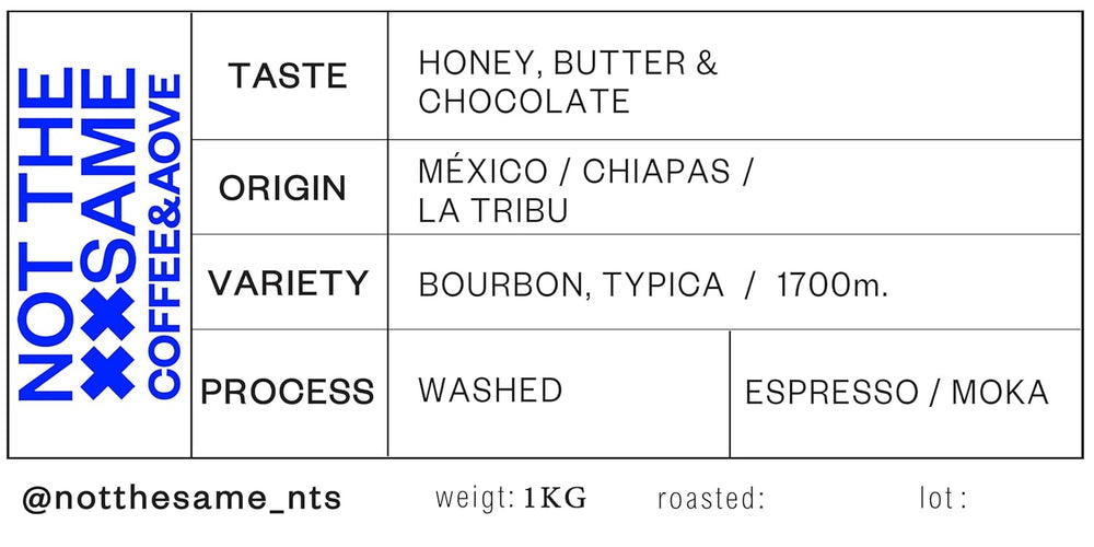 Café de spécialité Mexique, 1 kg, grains de café de spécialité, fraîchement torréfiés pour expresso et italien - Fabricant - La Tribu - Chiapas