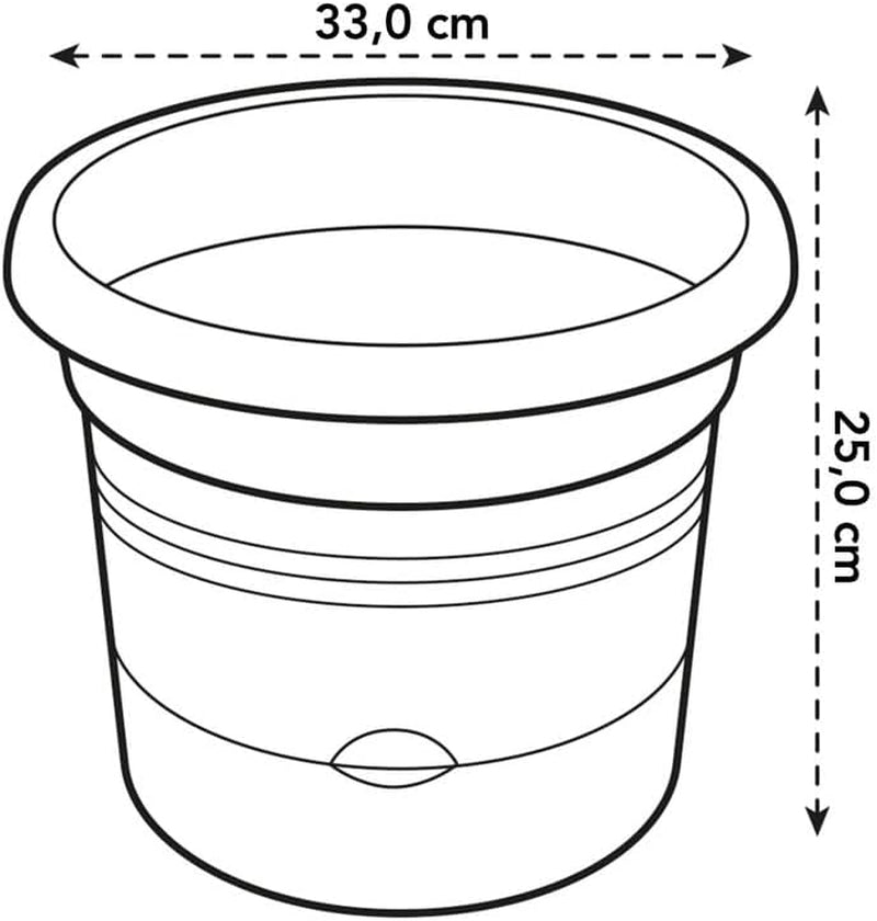elho Green Basics Tomato pots 33 - Pots de fleurs pour la culture et la récolte en extérieur - Ø 33,5 x H 26,0 cm - Noir/Noir vif