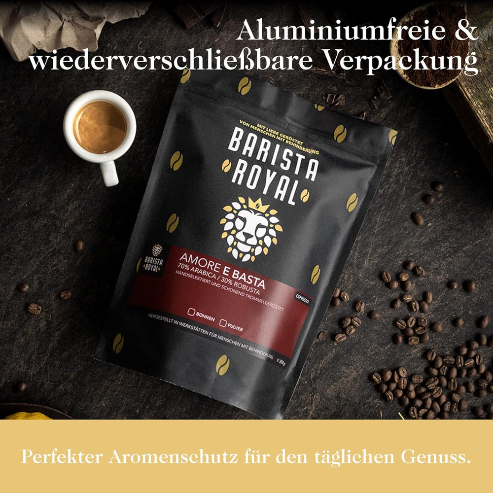 Coffret de dégustation de café en grains entiers 5 x 350 g | Forfait découverte Grains de café dans un coffret cadeau | Arabe | Commerce équitable | Végétalien | Idéal pour les machines à expresso automatiques, les machines à expresso à filtre, les machines à expresso à verseur et les presses françaises | BARISTA ROYAL