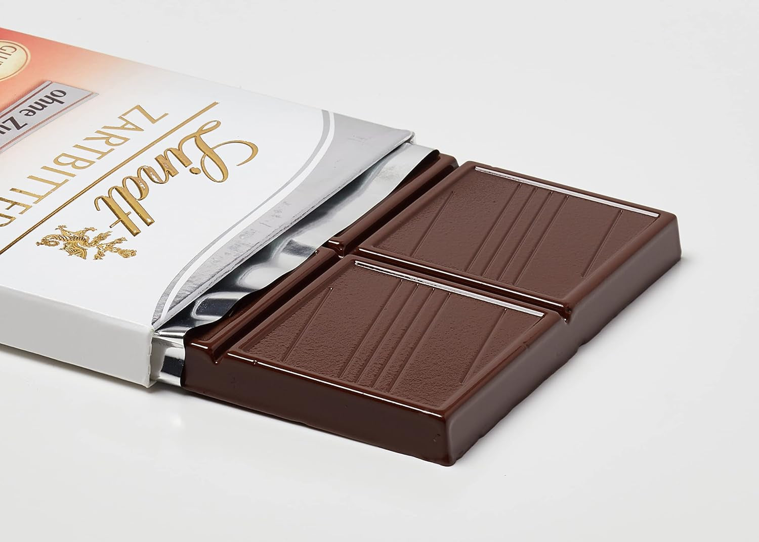 Chocolat noir sans sucre ajouté | Comprimé 100g | Le meilleur avec 55% de cacao, sans gluten | Barre de chocolat | Coffret cadeau chocolat (paquet de 4)