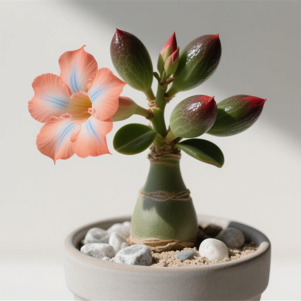 Winterhart pflanzen, Gift, Mysteriöse magische Glühbirne, Lebende Pflanzen, Mehrjährige Blumenzwiebel ist winterhart, Blumenzwiebel Mix-2Wüstenrose knollen-C