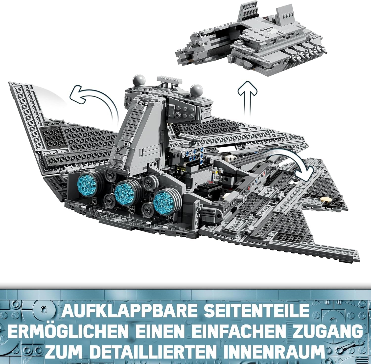 LEGO Star Wars Imperial Star Destroyer, ensemble de vaisseau spatial, jouet de construction, ensemble de jeu Dark Vador et Cal Kestis, cadeau d'anniversaire pour garçons, filles et fans 75394 Ensembles de construction Besuche den LEGO-Store