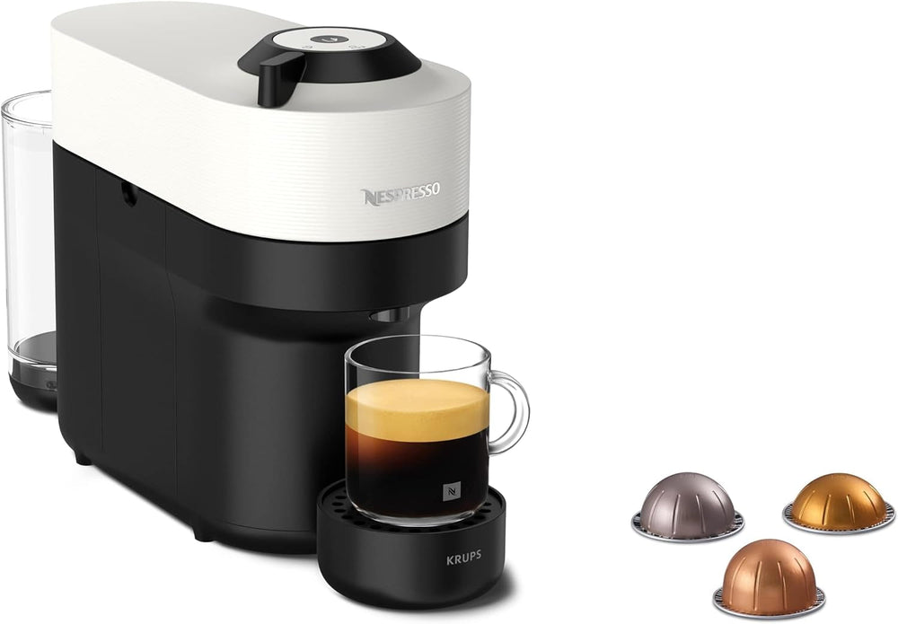 Machine à expresso avec capsules Nespresso Krups Vertuo Pop, capacité : 560 ml, reconnaissance automatique des capsules, système One Touch, 4 tailles de tasse, temps de chauffe raccourci, durable, Aqua Mint, XN9204