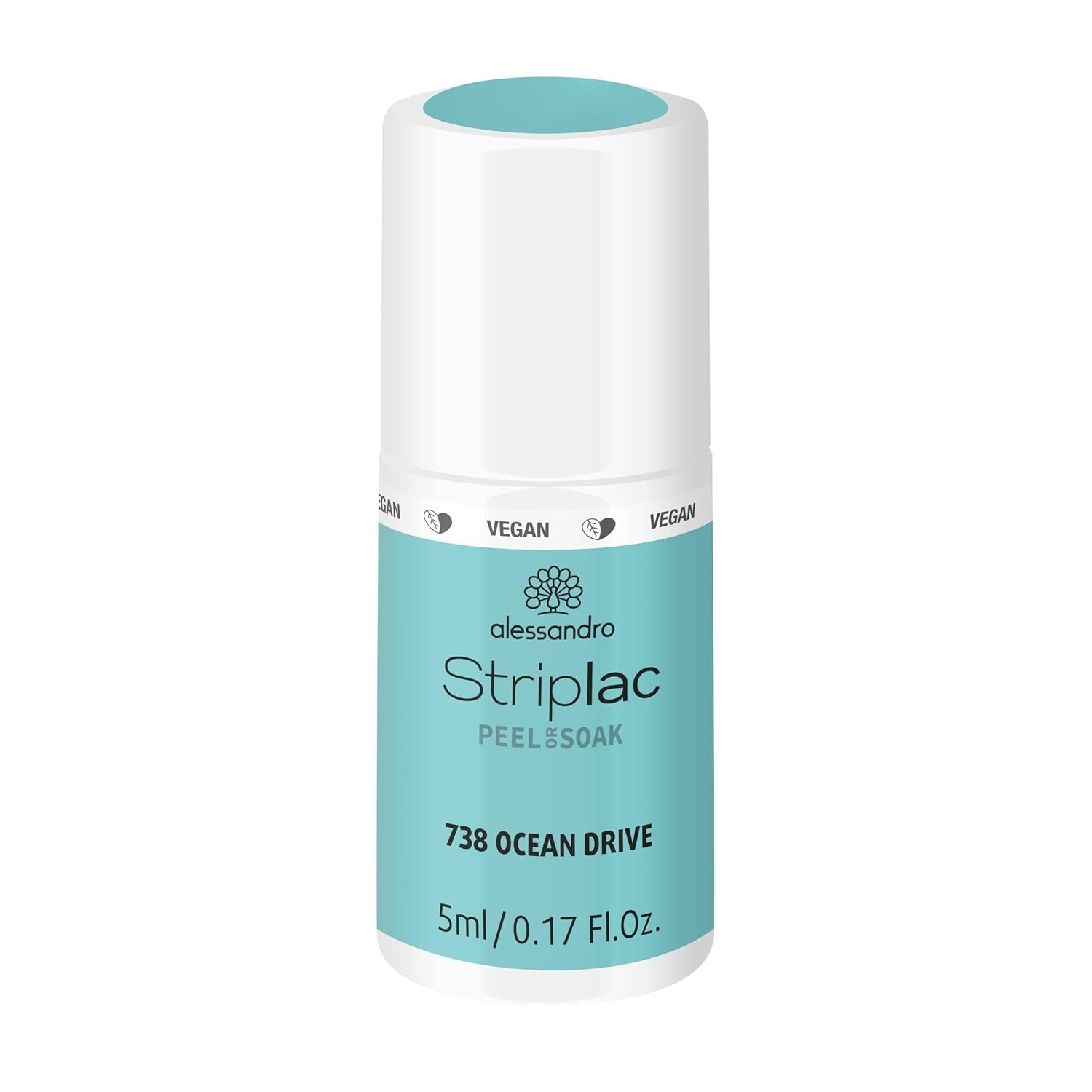 alessandro Striplac UV-Nagellack Flat White – Facile et facile à utiliser – Application facile grâce à la technologie Peel-Off – Vegan et sans alcool – 8 ml