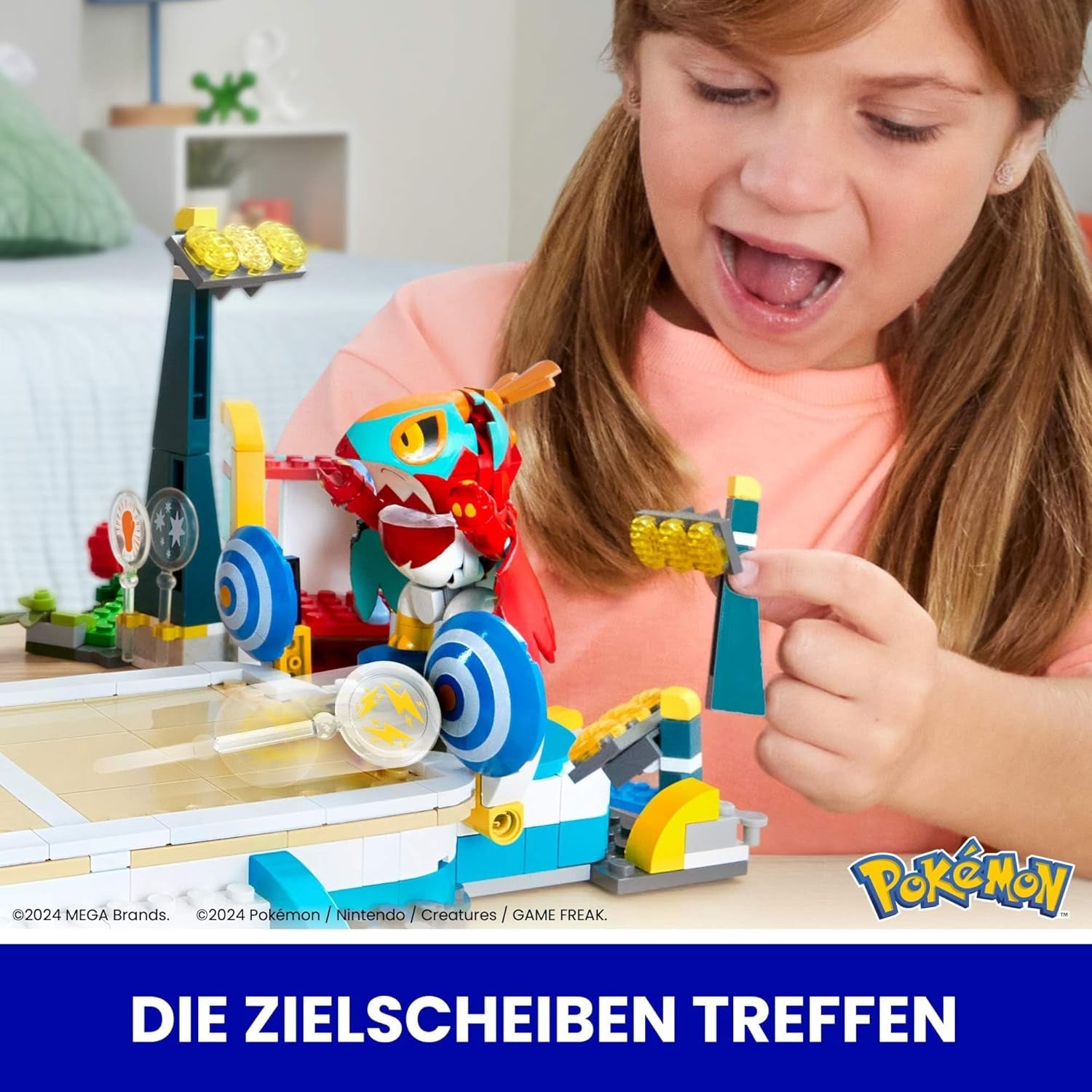 Jouet de construction de figurines d'action MEGA Pokémon, arène d'entraînement de 1 101 pièces, jeu de combat et 5 figurines mobiles pour enfants, figurines d'action HWR82 Naty Shop