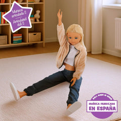 Grande poupée Maria décontractée avec jupe 105 cm, accessoires inclus, poupées de coiffure, jeu de rôle, jouet pour enfants filles de 3 ans et plus (39653)