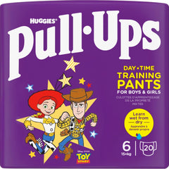 Huggies Pull-Up Trainer Day Couches pour garçons – 2-4 ans Taille 6-7 Couches pull-up (40 pantalons) – Pantalons d'apprentissage de la propreté pour un apprentissage facile de la propreté – Apprendre de l'humide au sec