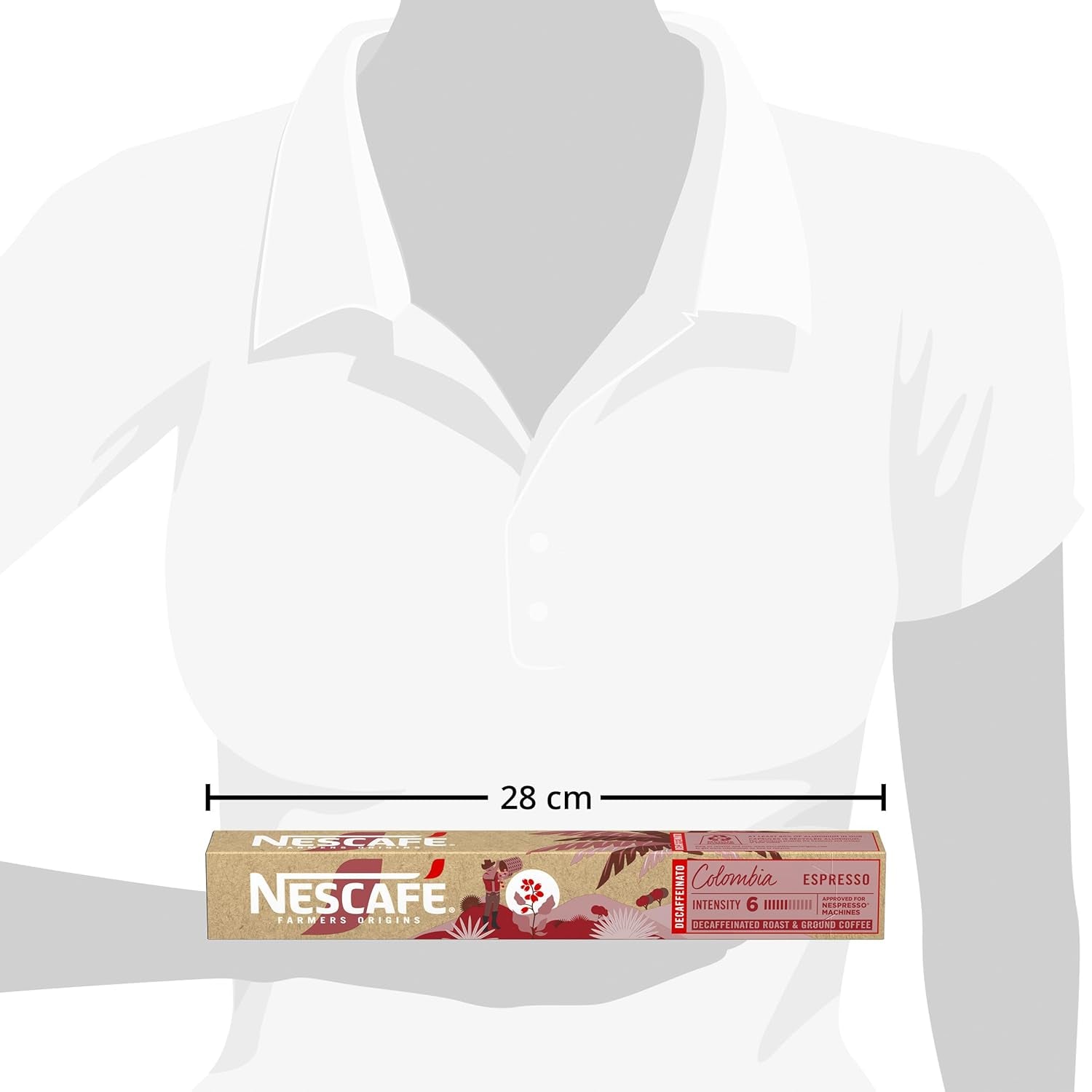 NESCAFÉ Farmers Origins Colombia Espresso Entkoffeiniert 6 x 10 Capsules de café - Capsules de café pour machines Nespresso