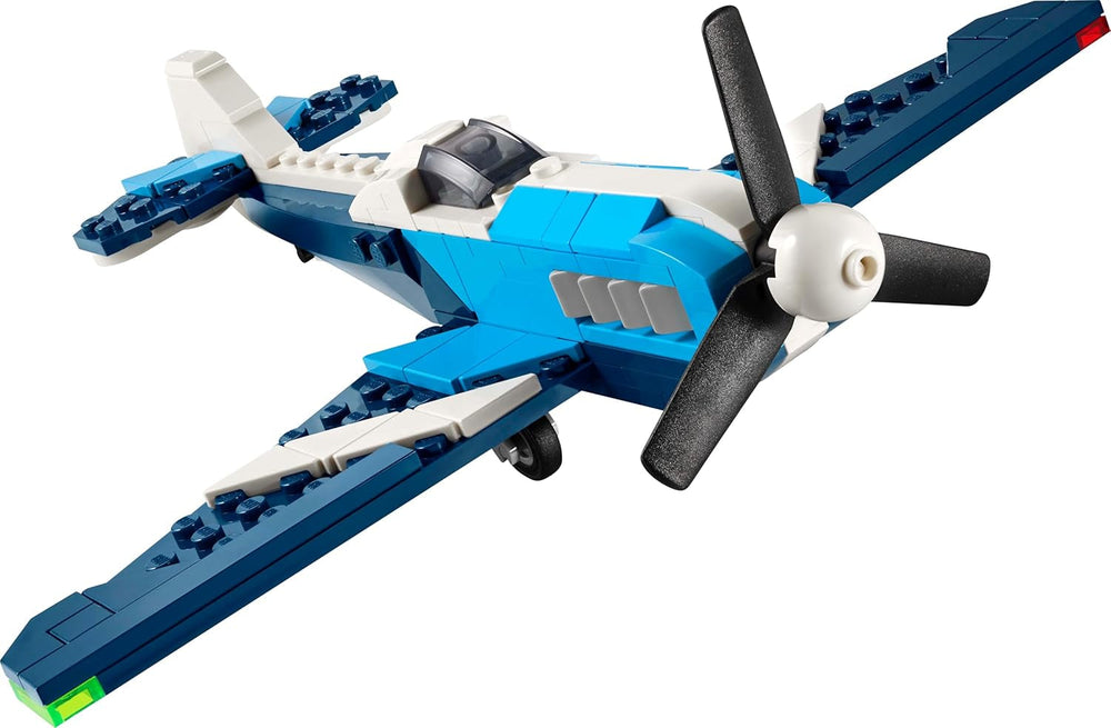 LEGO Creator 3in1 Flieger: Rennflugzeug Spielzeug - Umbaubar in Jet oder Hubschrauber Modell - Fahrzeug Bauset für Jungen und Mädchen ab 7 Jahren - Geschenkidee zum Geburtstag 31160
