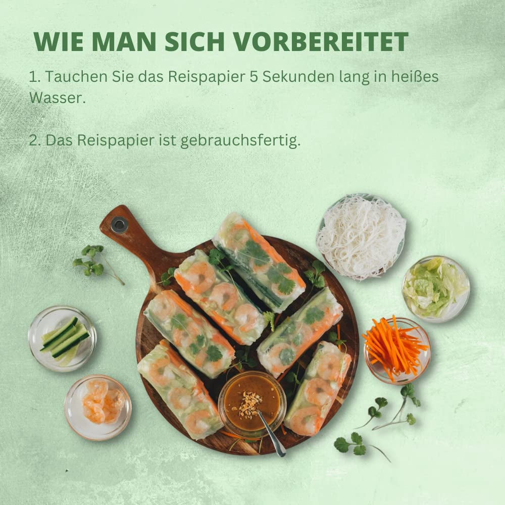 BAMBOU - Papier de riz 22 cm. (Rouleaux d'été) - 1 x 400 g