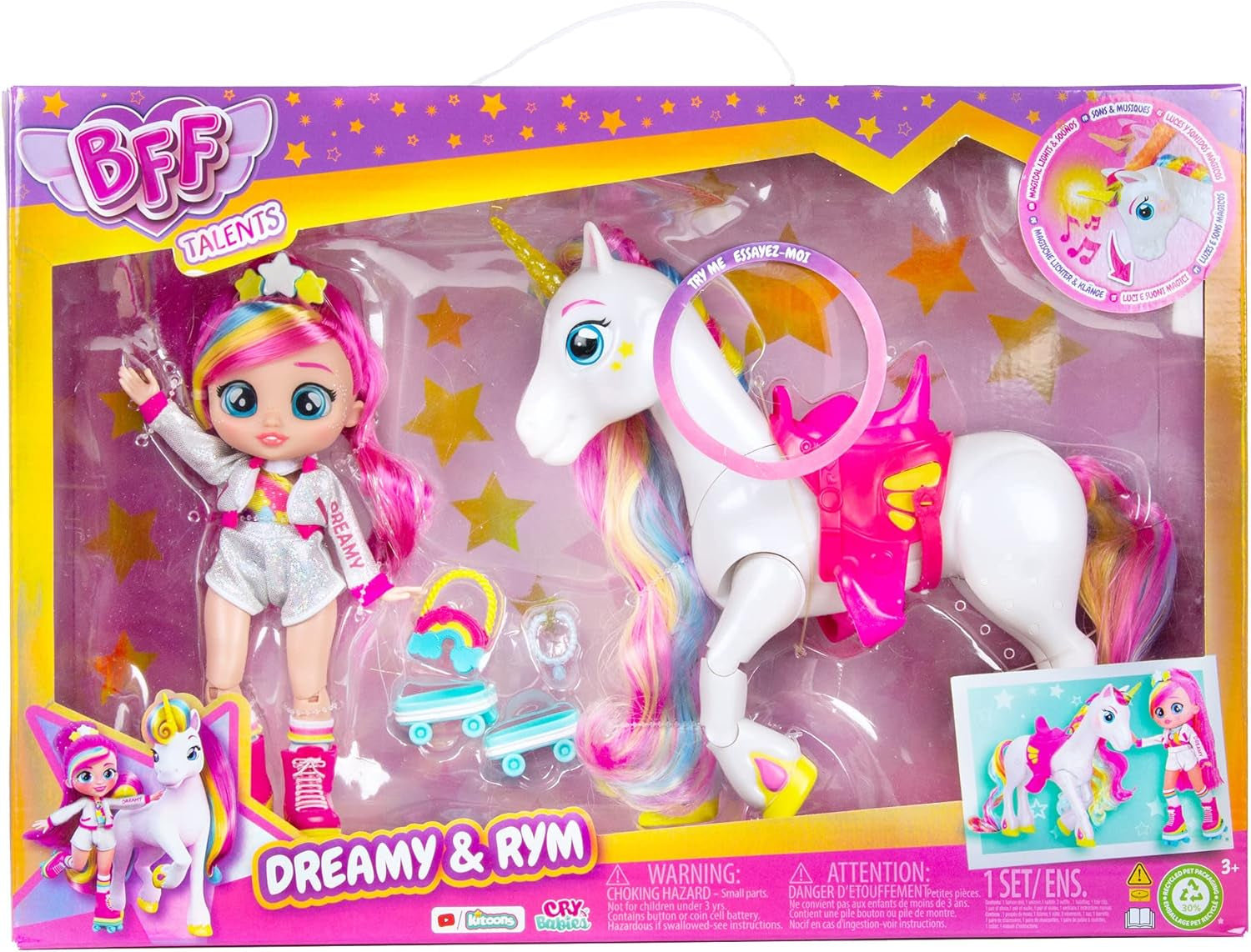 BFF by Tränenbabys Dreamy & Rym Deluxe-Set, qui comprend le chiot exclusif Dreamy et son petit cornet Rym - un programme optimal pour les jeunes et les filles à partir de 5 ans