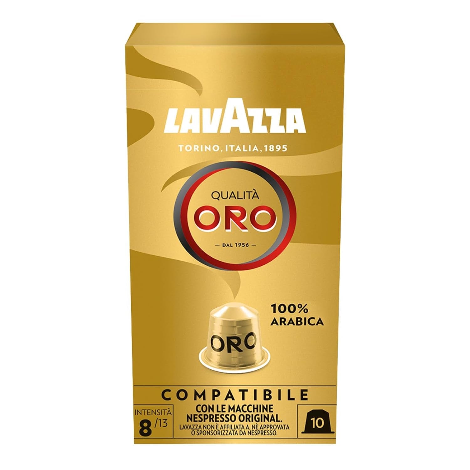 Lavazza Qualità Oro, Arabica-Bohnen au goût fruité-floral, 10 capsules, compatible Nespresso