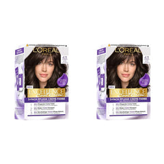 L'Oréal Paris Coloration permanente avec résultat couleur, couverture 100% des cheveux gris, coffret comprenant coloration, shampoing et crème de soin, Excellence Cool Creme, n° 1. 4.11 Ultra Cool Medium Brown (Brown) Naty Shop Hair Dye Titre par défaut