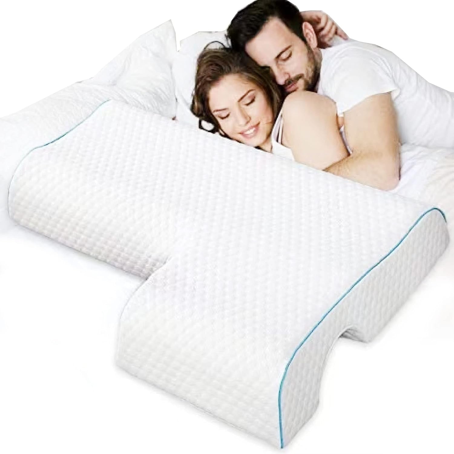 MINGZE Oreiller multifonctionnel en mousse à mémoire de forme, oreiller cervical en forme de U, oreiller de sommeil à rebond lent, oreiller à pression de rebond, oreiller en soie glacée pour la protection des mains et du cou, oreillers orthopédiques cervicaux Naty Shop