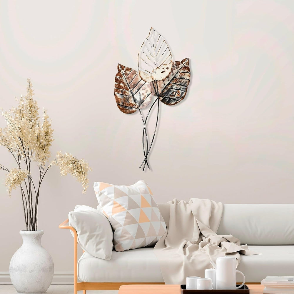 Accessoire mural décoratif en métal fait main, 45 x 85 cm | 100 % métal (1,5 mm) | Design unique marron et noir, parfait pour la décoration intérieure | Fixable au mur Statuettes et sculptures Naty Shop